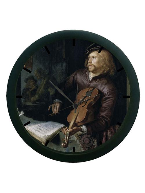 mesleep man singing portrait 3d wall clock (with glass) - 12865490 - Very Small Image - 1