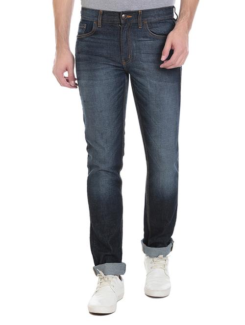 dark blue cotton regular jean - 12866673 - Very Small Image - 1