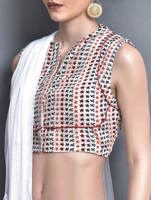 star printed ivory blouse - 1287331 - Very Small Image - 1