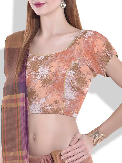 abstract printed peach blouse - 1287364 - Very Small Image - 1