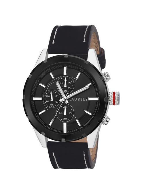laurels curren black dial men's watch - lo-crn-020202 - 12878665 - Very Small Image - 1