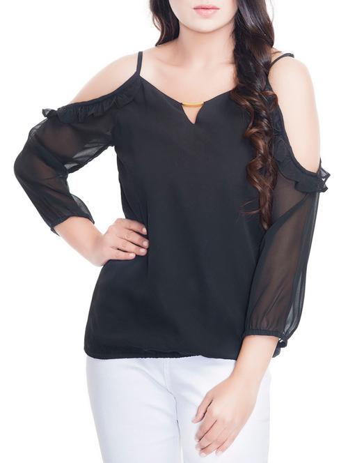 black georgette top - 12880305 - Very Small Image - 1