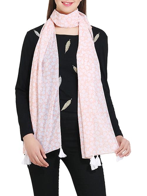 pink georgette scarf - 12880558 - Very Small Image - 1