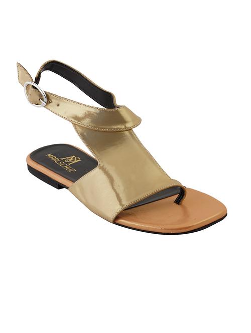 gold ankle strap sandal - 12882687 - Very Small Image - 1