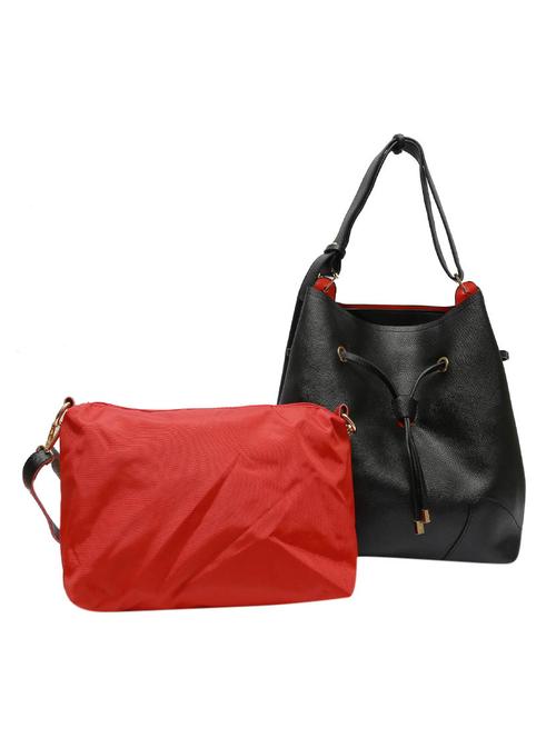 black leatherette handbag - 12885244 - Very Small Image - 1