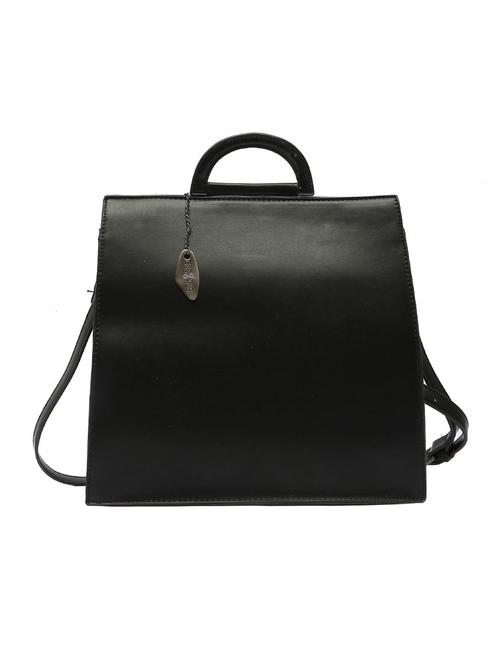 black leatherette  handbag - 12885350 - Very Small Image - 1