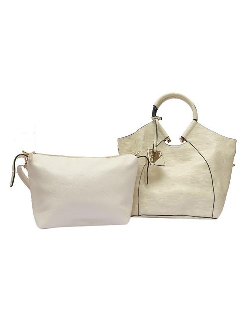 beige leatherette handbag - 12885408 - Very Small Image - 1