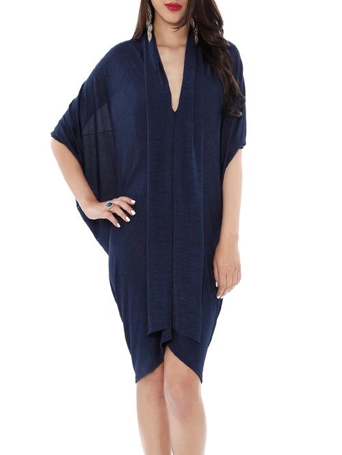 blue crepe pencil dress - 12885941 - Very Small Image - 1