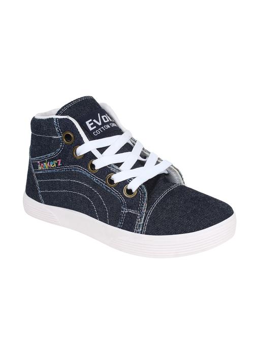 blue denim lace up sneakers - 12887025 - Very Small Image - 1