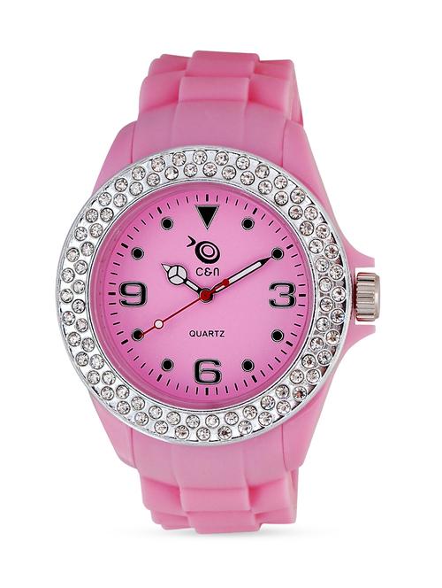 pink studded round dial watch - 1288792 - Very Small Image - 1