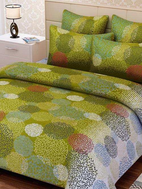 100 % cotton double bedsheet set with 2 pillow covers - 1288829 - Very Small Image - 1