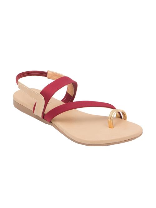 maroon polyester back strap sandals - 12888450 - Very Small Image - 1