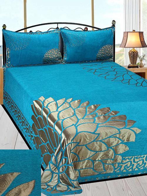 shubh collection of heavy bed cover with 2 pillow cover - 12892343 - Very Small Image - 1