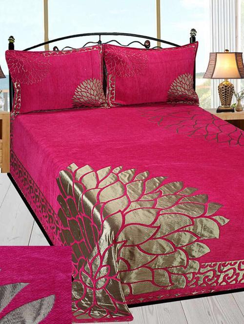 shubh collection of heavy bed cover with 2 pillow cover - 12892345 - Very Small Image - 1