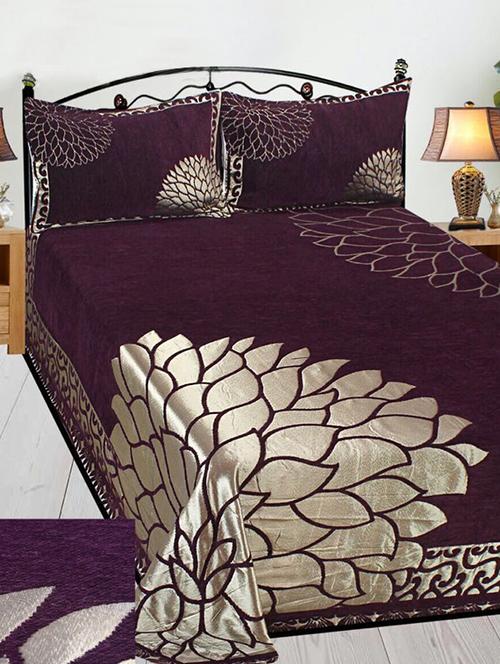 shubh collection of heavy bed cover with 2 pillow cover - 12892347 - Very Small Image - 1