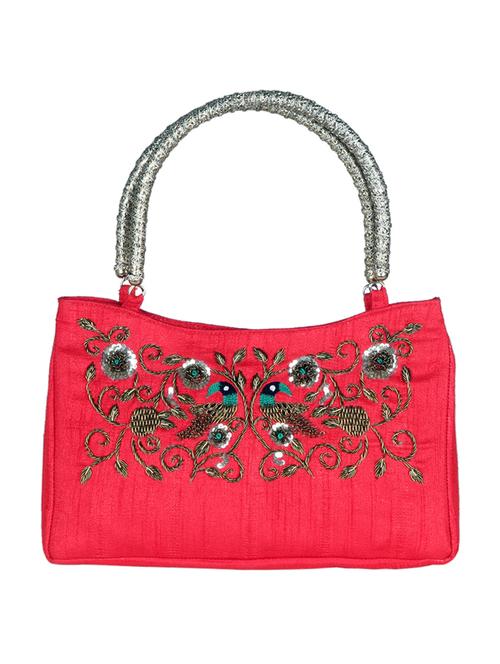 red silk handbag - 12895135 - Very Small Image - 1