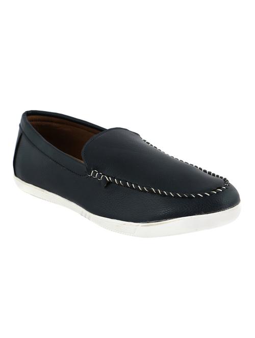 navy leatherette slip on shoe - 12895503 - Very Small Image - 1