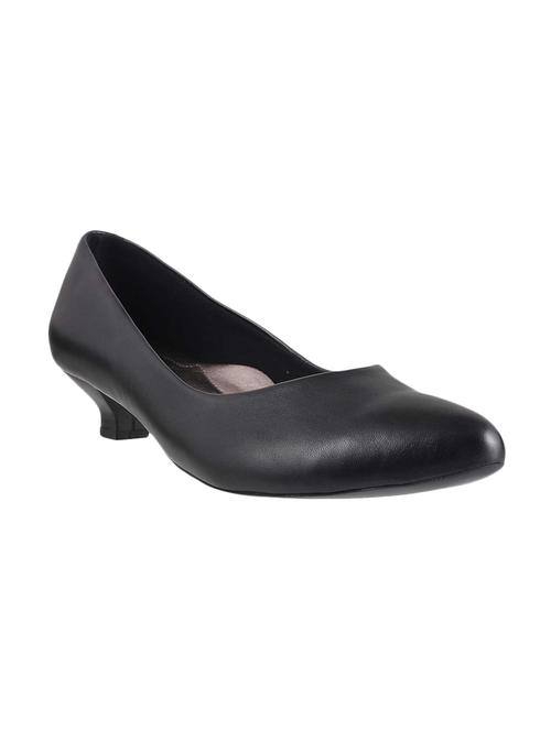 black leatherette slip on pumps - 12899393 - Very Small Image - 1
