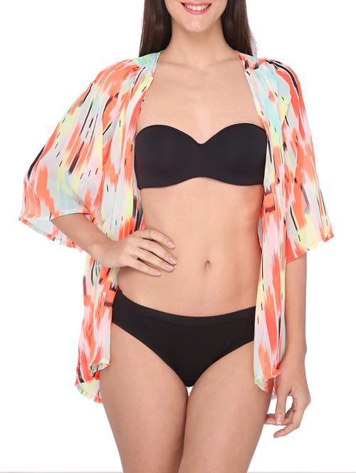 multicolored printed polyester regular coverup - 12900740 - Very Small Image - 1