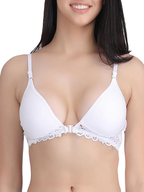 White Cotton Bra - 12901755 - Very Small Image - 1