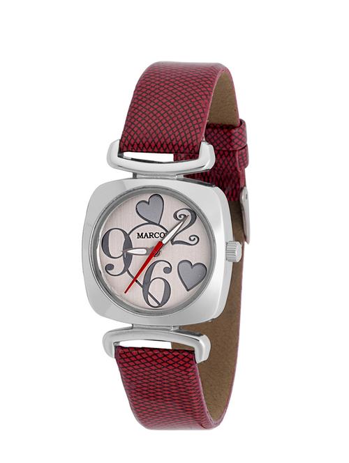 red square shape white dial analog watch - 12902133 - Very Small Image - 1