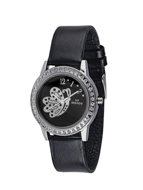 round shape black dial analog watch for women & girl - 12902187 - Very Small Image - 1