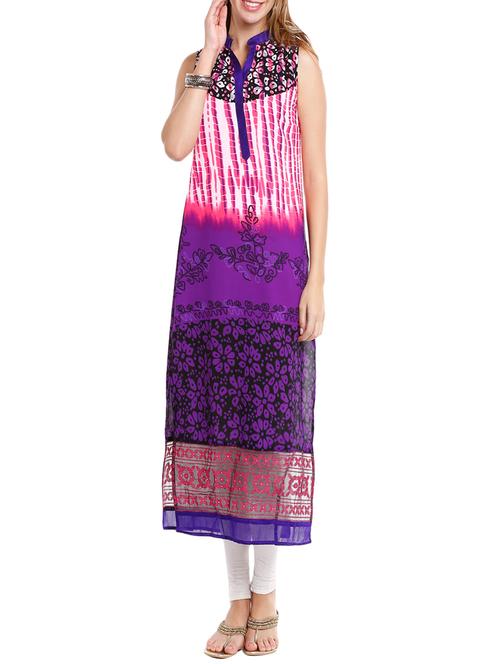 pink colored long kurta - 12904395 - Very Small Image - 1