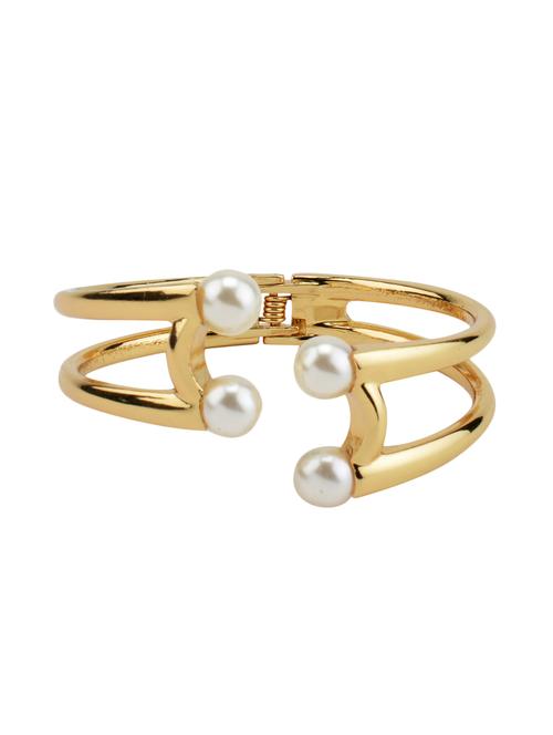 Gold Plated Pearl Embellished Bracelet - 12904602 - Very Small Image - 1