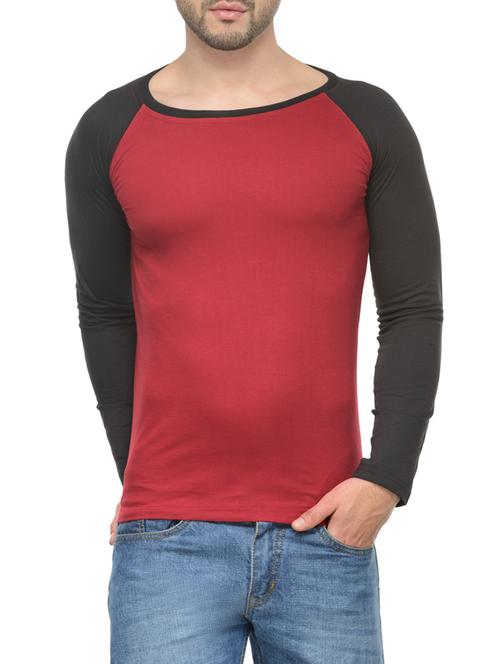 maroon cotton tshirt - 12905528 - Very Small Image - 1