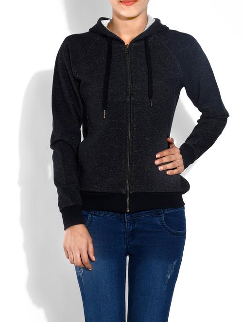 charcoal grey hooded cotton sweatshirt - 1290858 - Very Small Image - 1