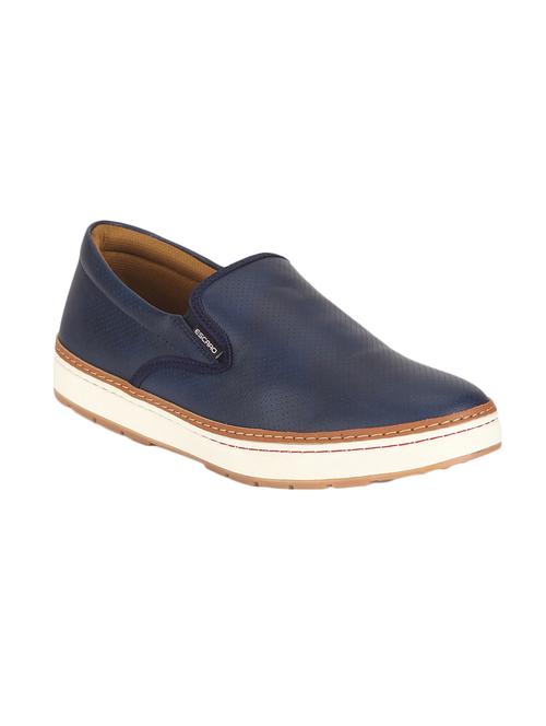 blue leatherette slip on shoe - 12908778 - Very Small Image - 1
