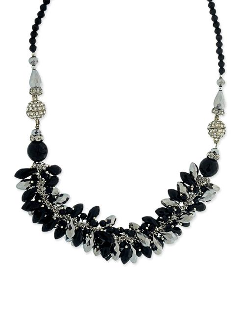 crystal collection stones embellished black necklace for women - 12908867 - Very Small Image - 1