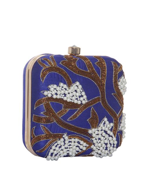 blue polyester clutch - 12909258 - Very Small Image - 1