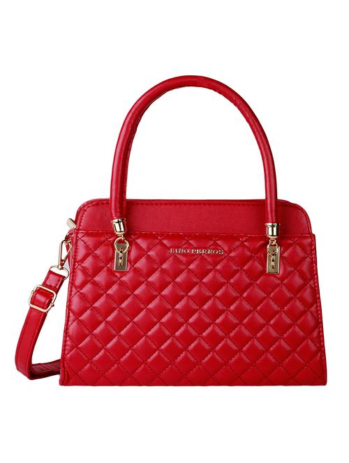 Red Leatherette Handbag - 12909862 - Very Small Image - 1