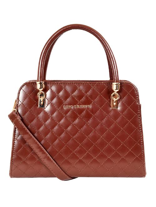 brown leatherette handbag - 12909898 - Very Small Image - 1