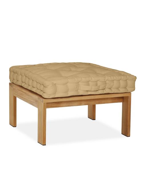 lushomes beige comfy cotton box cushion with 5 knots & a handle for convenience - 12913377 - Very Small Image - 1