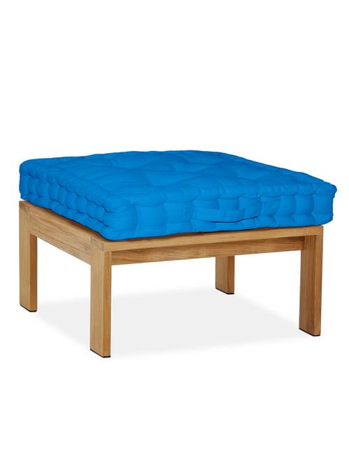 lushomes dark blue comfy cotton box cushion with 5 knots & a handle for convenience - 12913379 - Very Small Image - 1