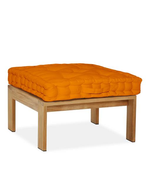 lushomes orange comfy cotton box cushion with 5 knots & a handle for convenience - 12913380 - Very Small Image - 1