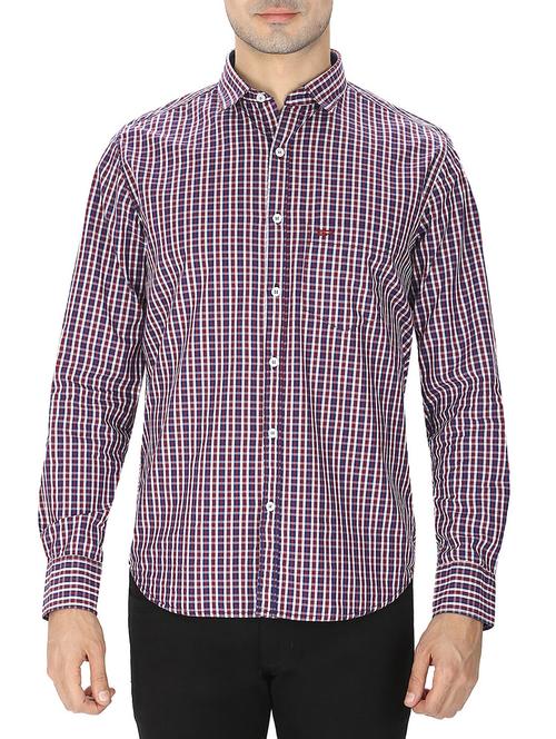 multicoloured cotton checked casual shirt - 12913729 - Very Small Image - 1