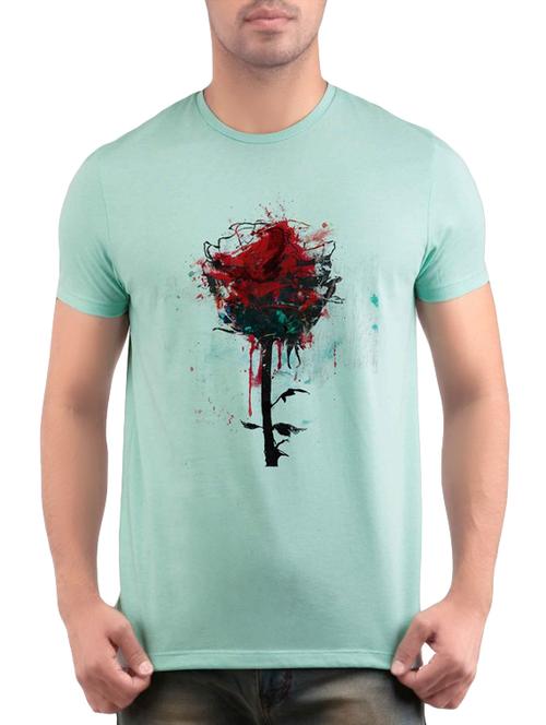 blue polyester printed t-shirt - 12913893 - Very Small Image - 1