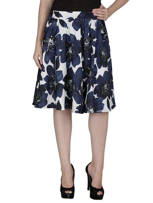 multi colored crepe flared skirt - 12915223 - Very Small Image - 1