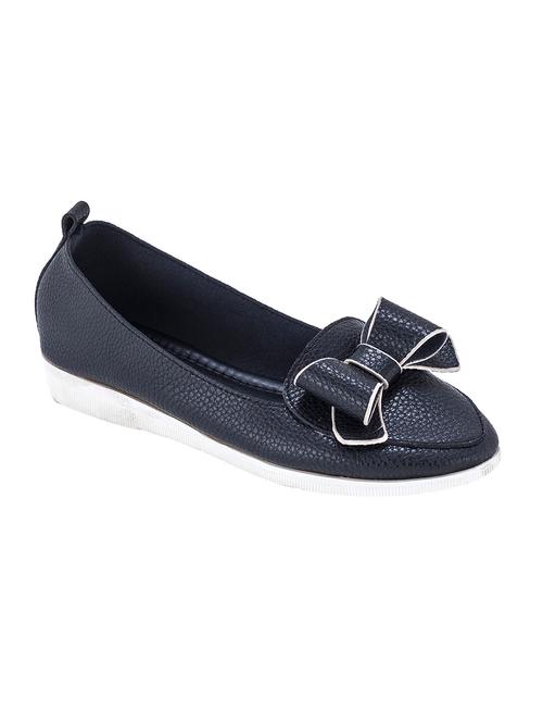 black faux leather slip on ballerina - 12915713 - Very Small Image - 1