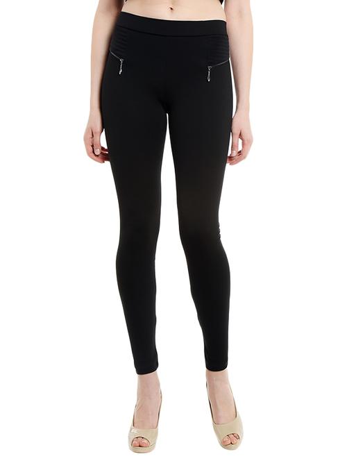 black polyester jeggings - 12916096 - Very Small Image - 1