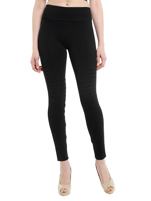 black polyester jeggings - 12916099 - Very Small Image - 1