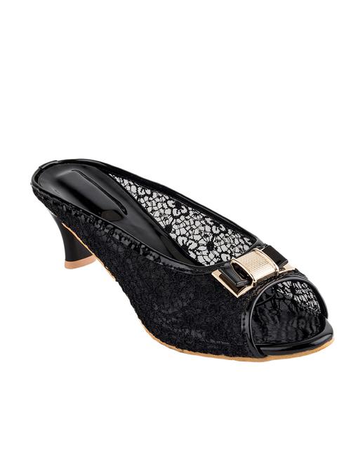 black leather slip on sandals - 12916618 - Very Small Image - 1