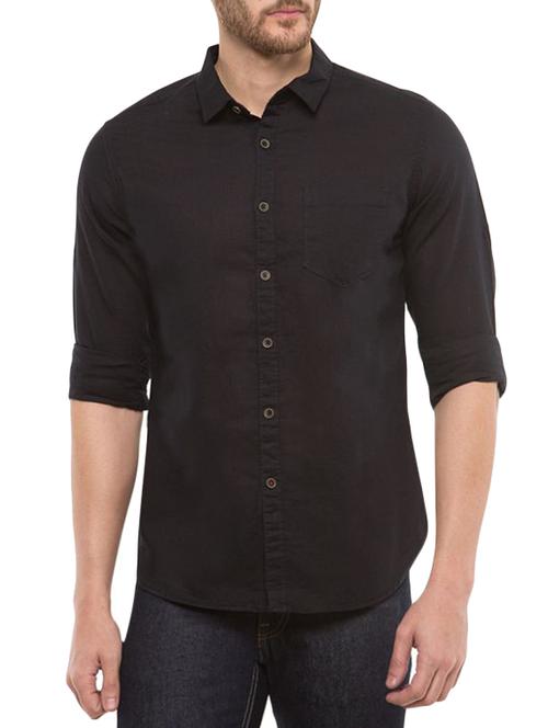 black cotton casual shirt - 12917365 - Very Small Image - 1