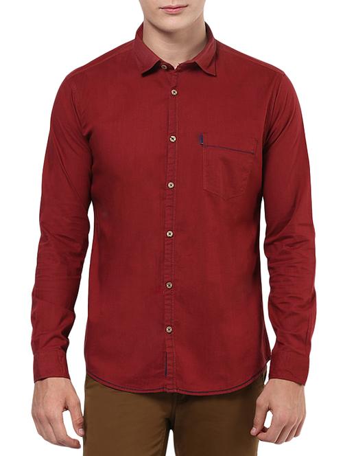 red cotton casual shirt - 12917366 - Very Small Image - 1