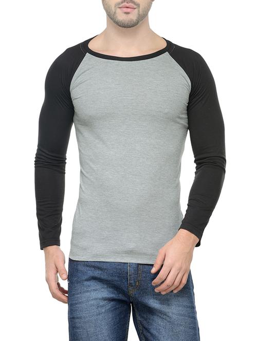 grey cotton raglan t-shirt - 12917528 - Very Small Image - 1