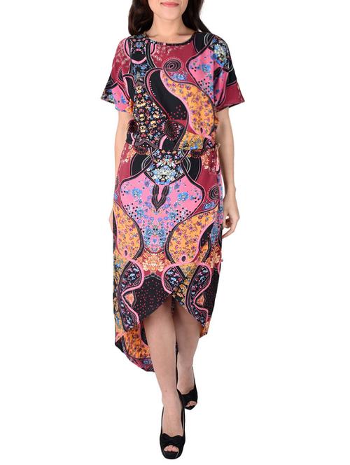 multicolored printed kaftan dress - 12920216 - Very Small Image - 1
