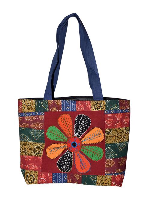 multi colored cotton handbag - 12920799 - Very Small Image - 1
